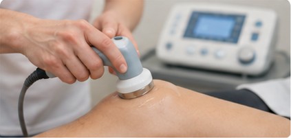 Ultraschall- und Elektrotherapie Anwendung